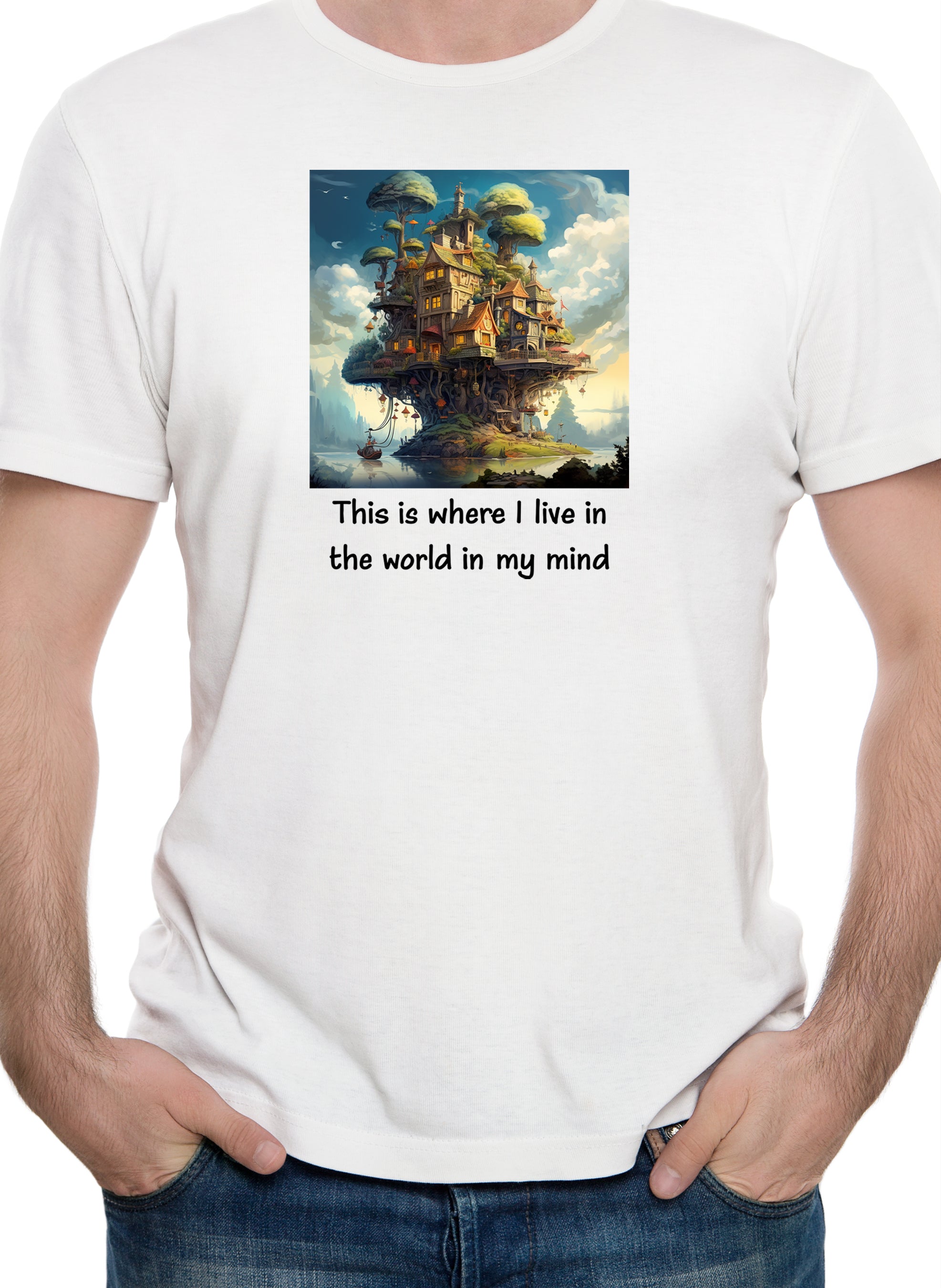 This is where I live in the world in my mind T-Shirt