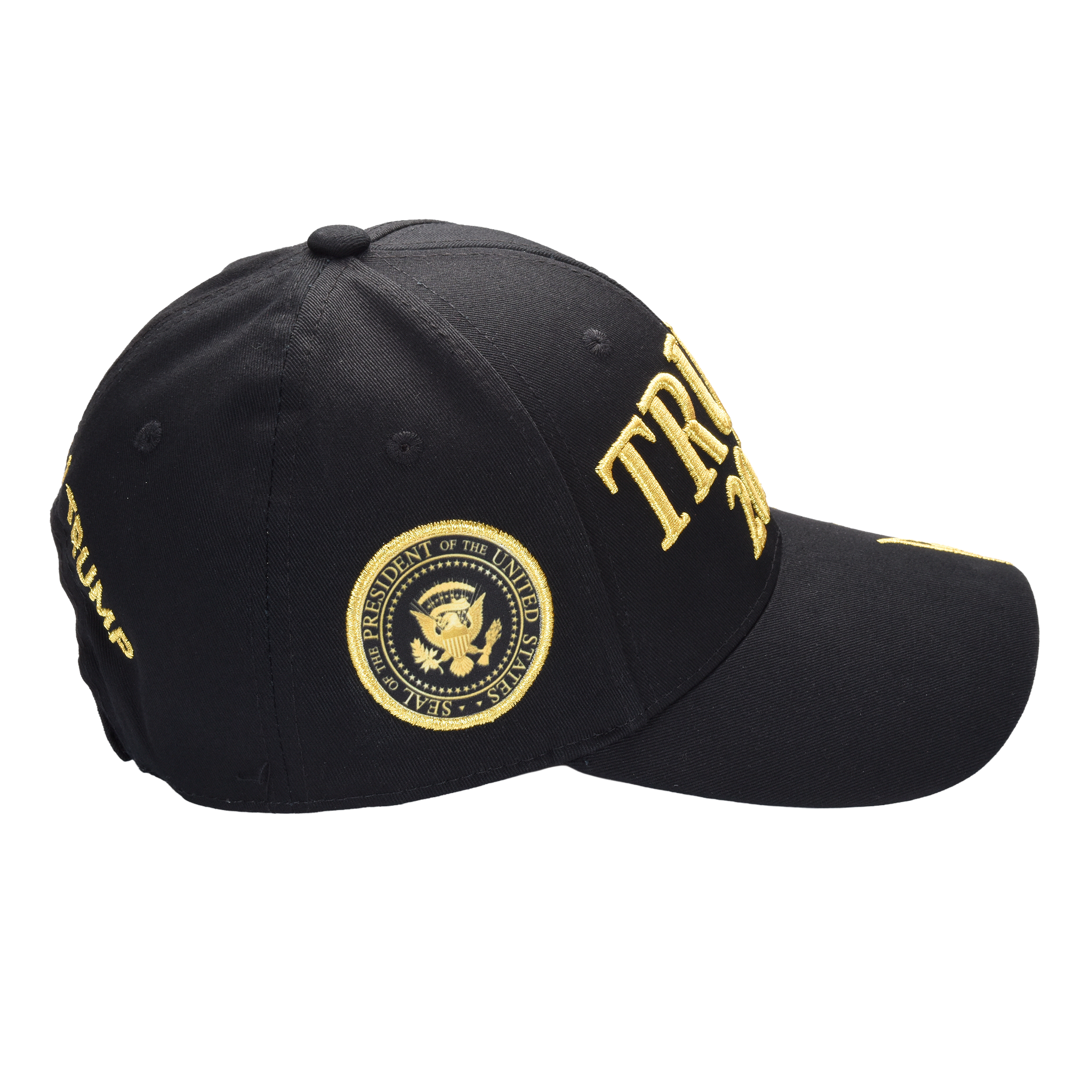 Trump 2028 Cap with Presidential Seal – Embroidered Black MAGA Hat, Adjustable Dad Cap