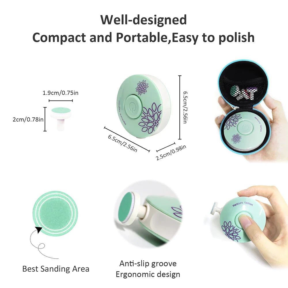 Baby Electric Nail Clippers & Grooming Kit - Infant Nail Trimmer, Polishing Tools & Manicure Scissors