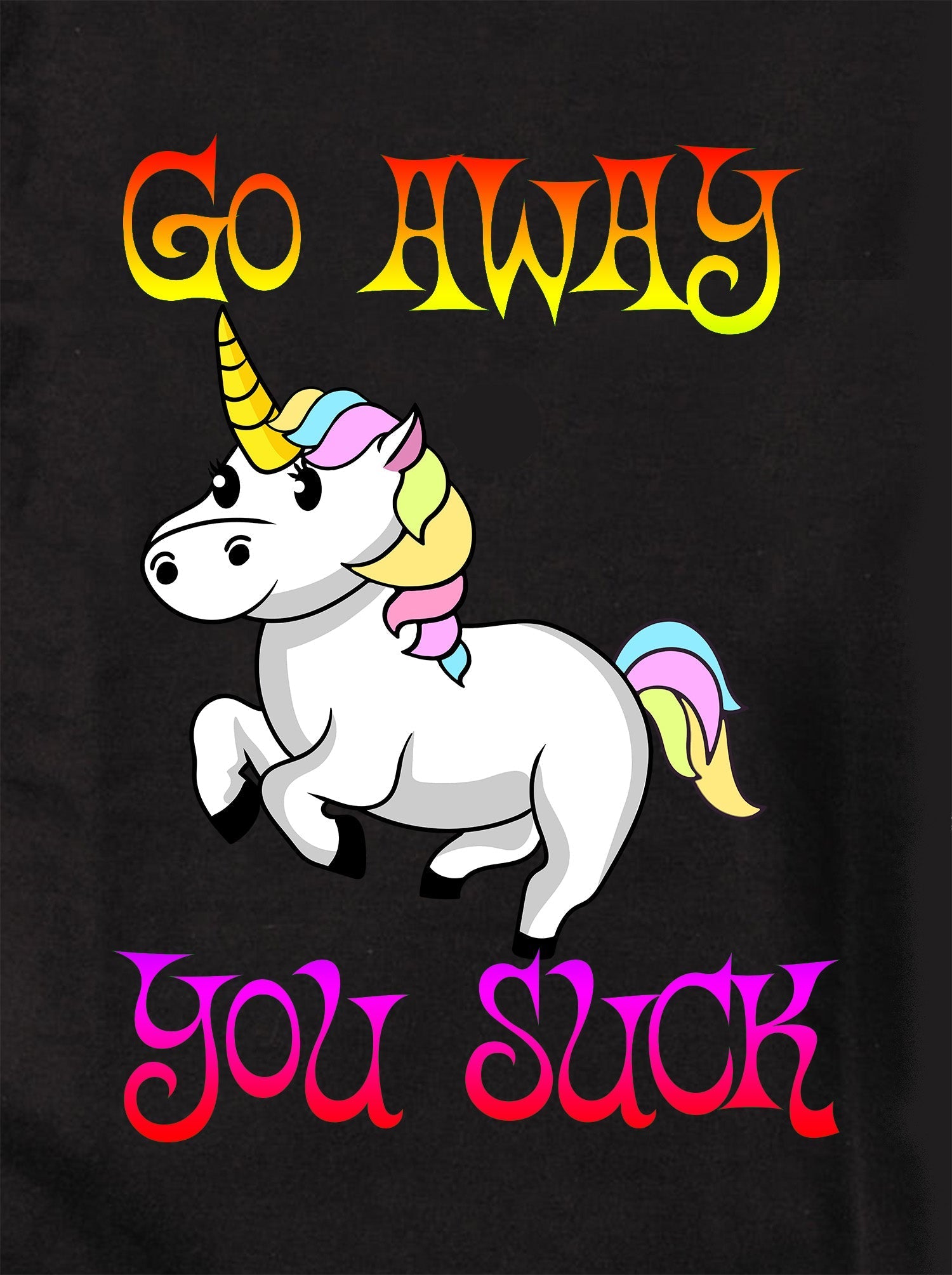 Unicorn Go Away You Suck Kids T-Shirt