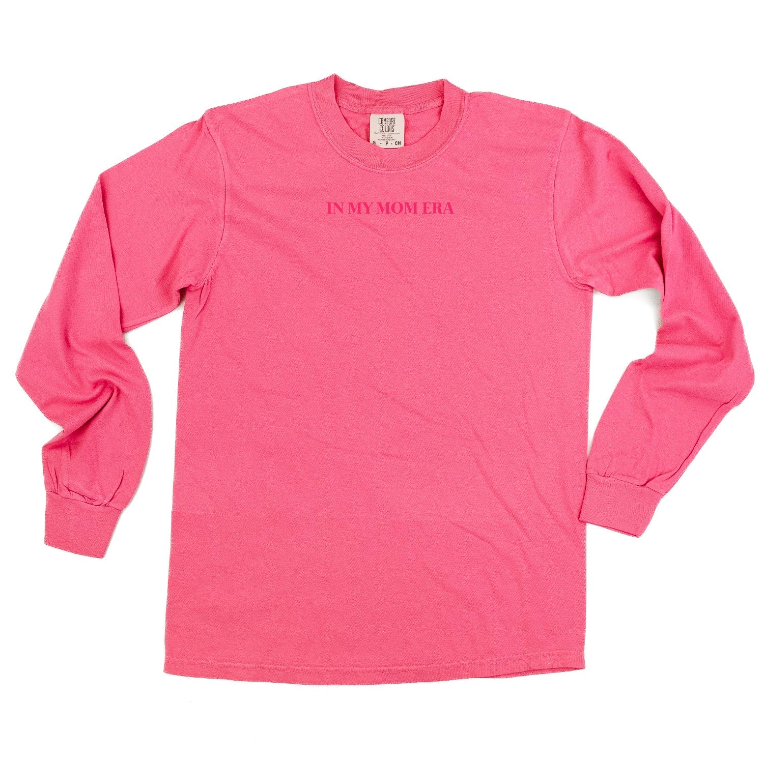 Embroidered Long Sleeve Comfort Colors Tee - Tone on Tone - ✨ IN MY MOM ERA™ ✨