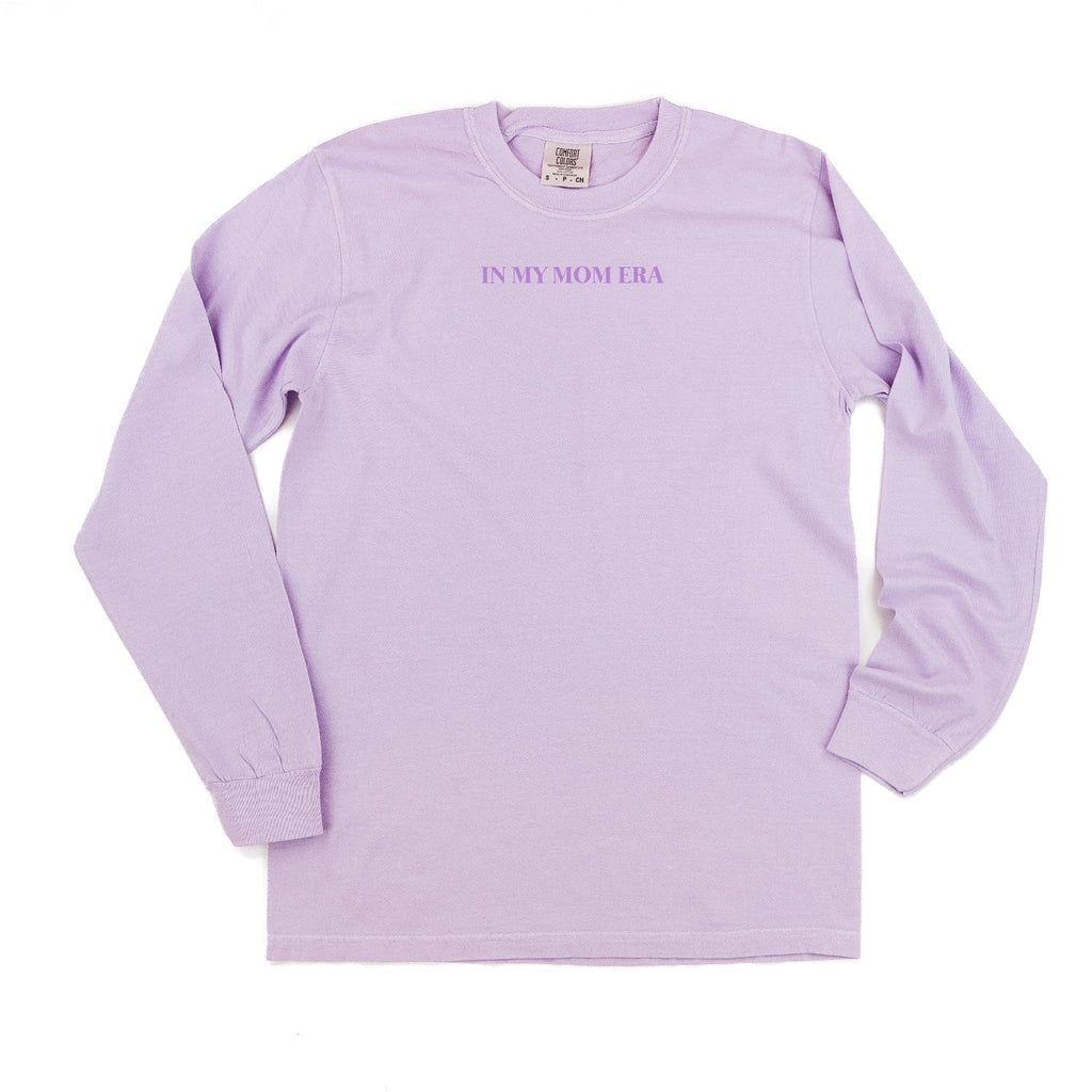 Embroidered Long Sleeve Comfort Colors Tee - Tone on Tone - ✨ IN MY MOM ERA™ ✨