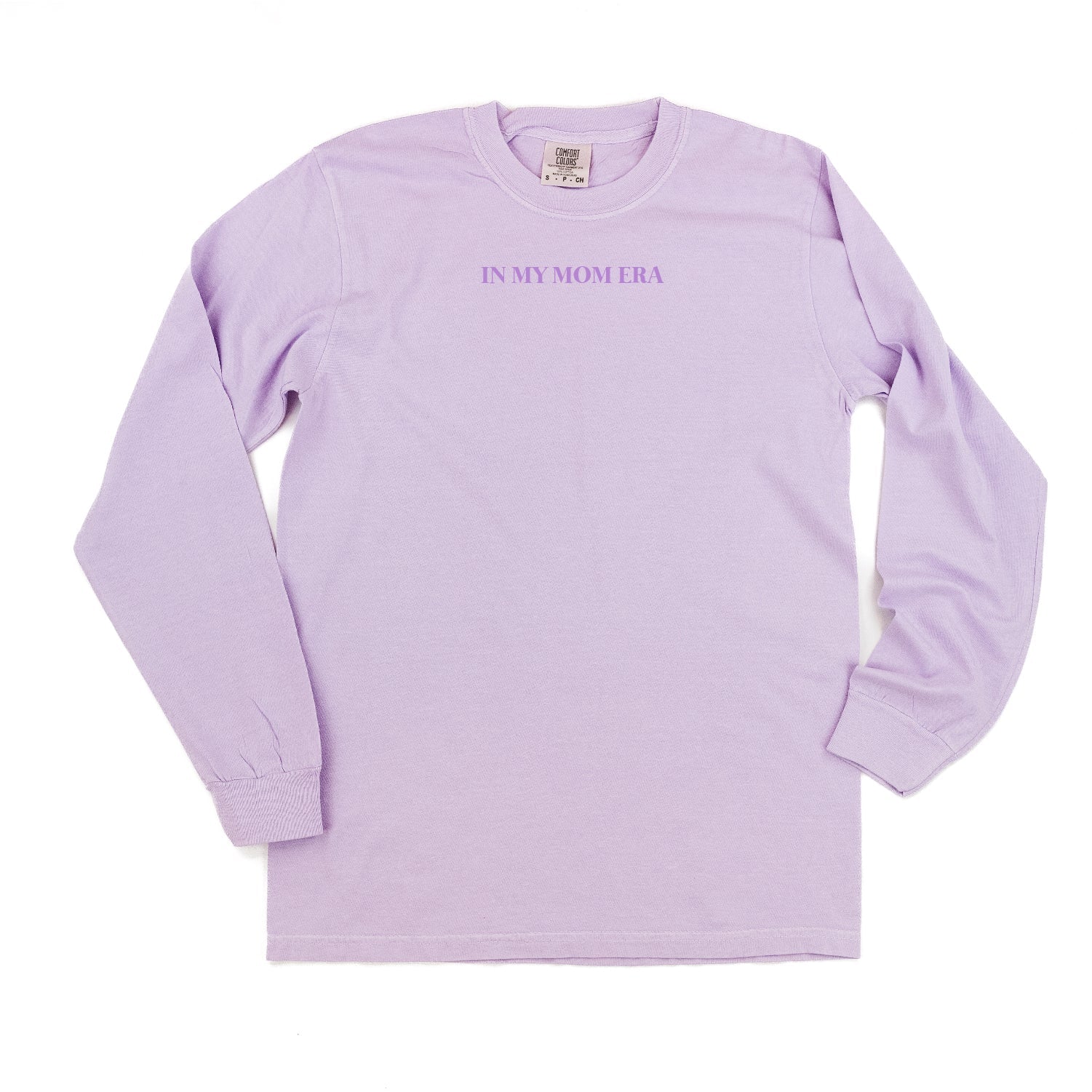 Embroidered Long Sleeve Comfort Colors Tee - Tone on Tone - ✨ IN MY MOM ERA™ ✨