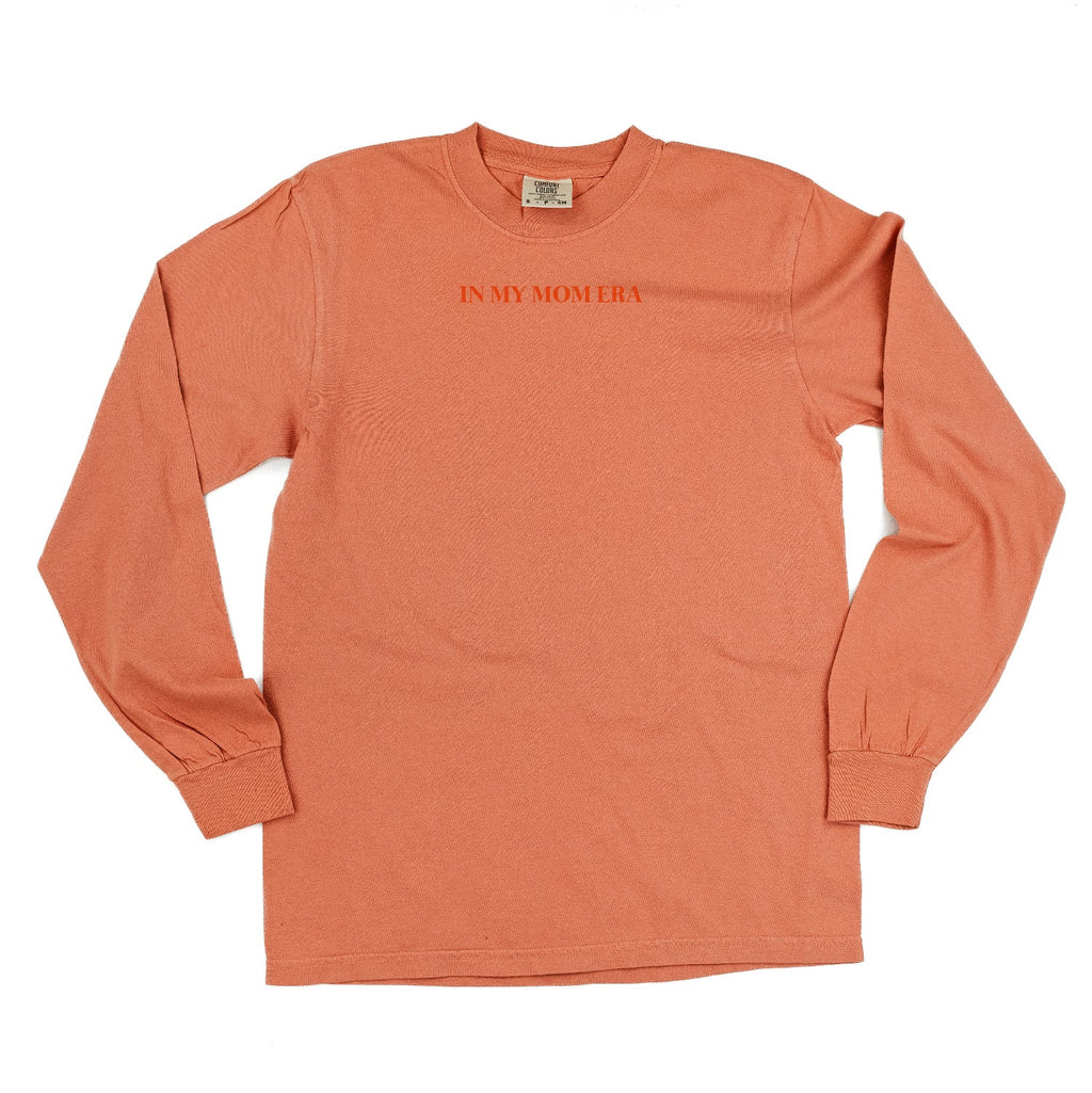 Embroidered Long Sleeve Comfort Colors Tee - Tone on Tone - ✨ IN MY MOM ERA™ ✨