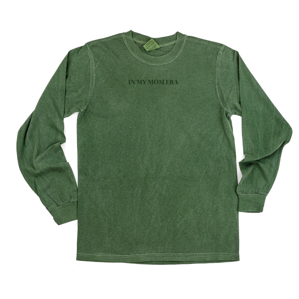 Embroidered Long Sleeve Comfort Colors Tee - Tone on Tone - ✨ IN MY MOM ERA™ ✨