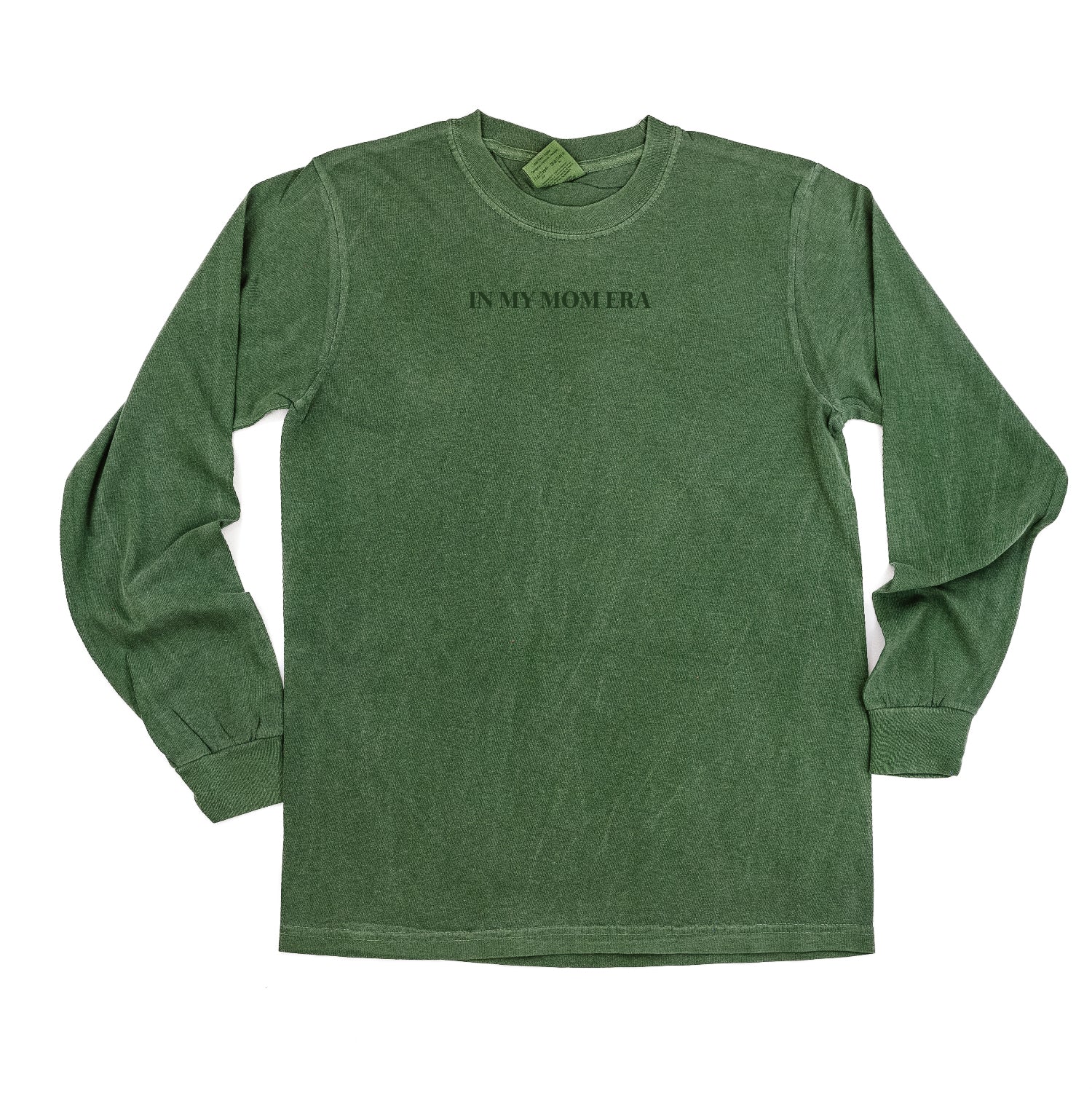 Embroidered Long Sleeve Comfort Colors Tee - Tone on Tone - ✨ IN MY MOM ERA™ ✨