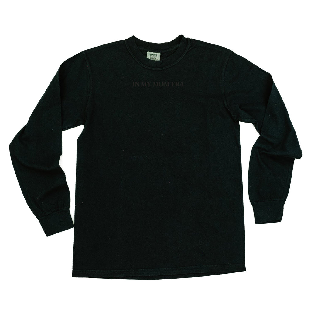 Embroidered Long Sleeve Comfort Colors Tee - Tone on Tone - ✨ IN MY MOM ERA™ ✨