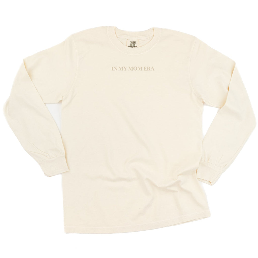 Embroidered Long Sleeve Comfort Colors Tee - Tone on Tone - ✨ IN MY MOM ERA™ ✨