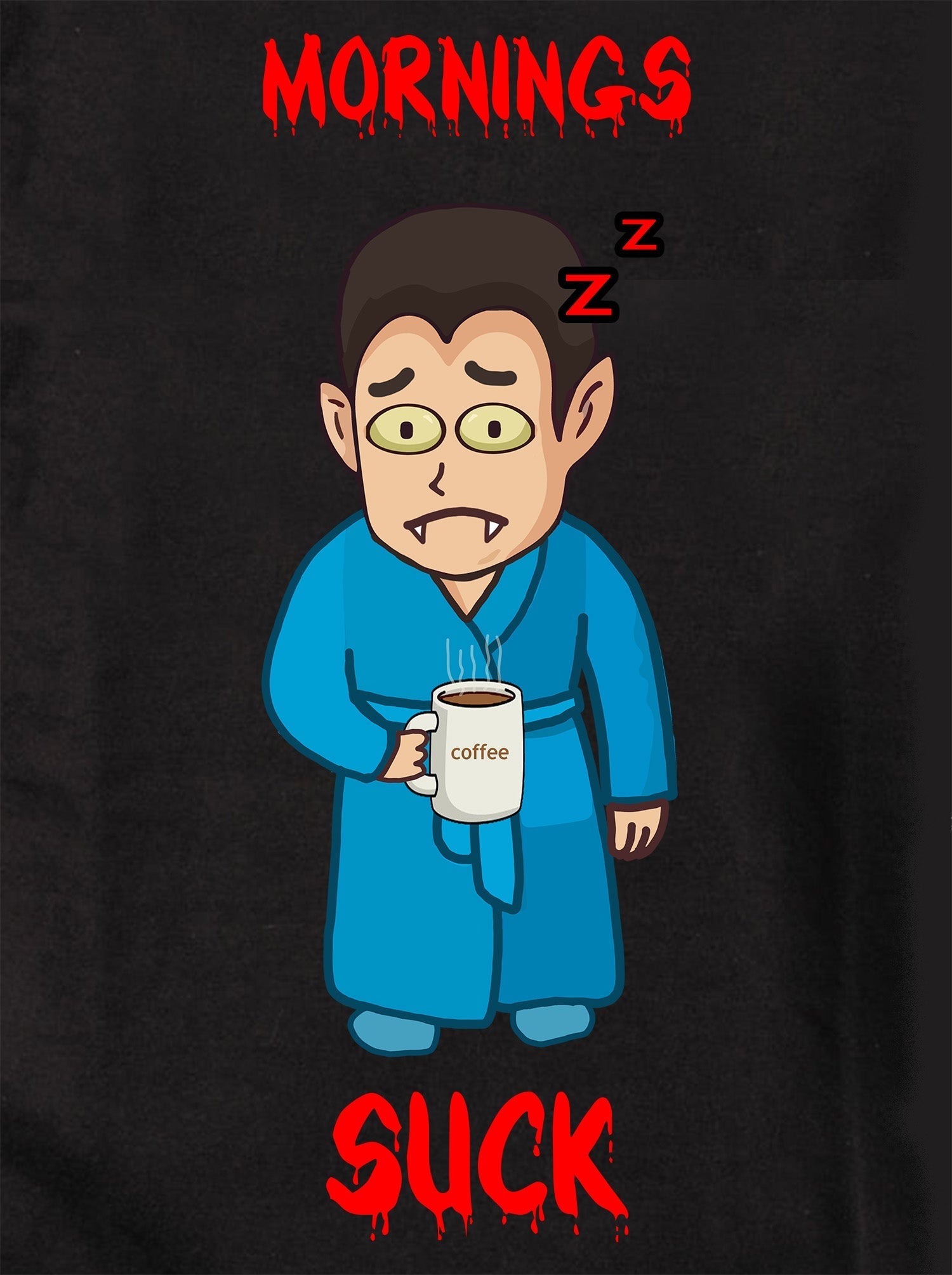 Vampire Mornings Suck Kids T-Shirt