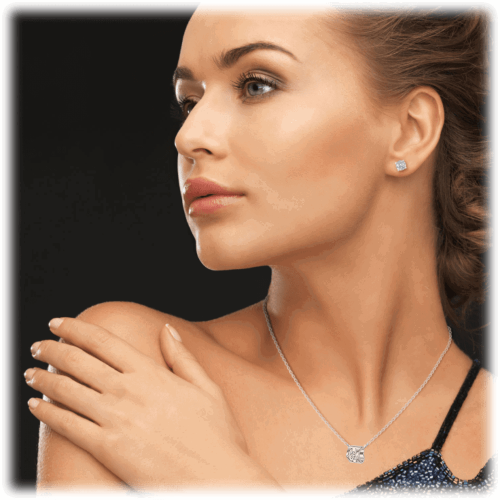 Evelyn Zirconia Heart Pendant Necklace