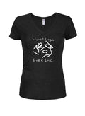 Worst Logo Ever, Inc Juniors V Neck T-Shirt