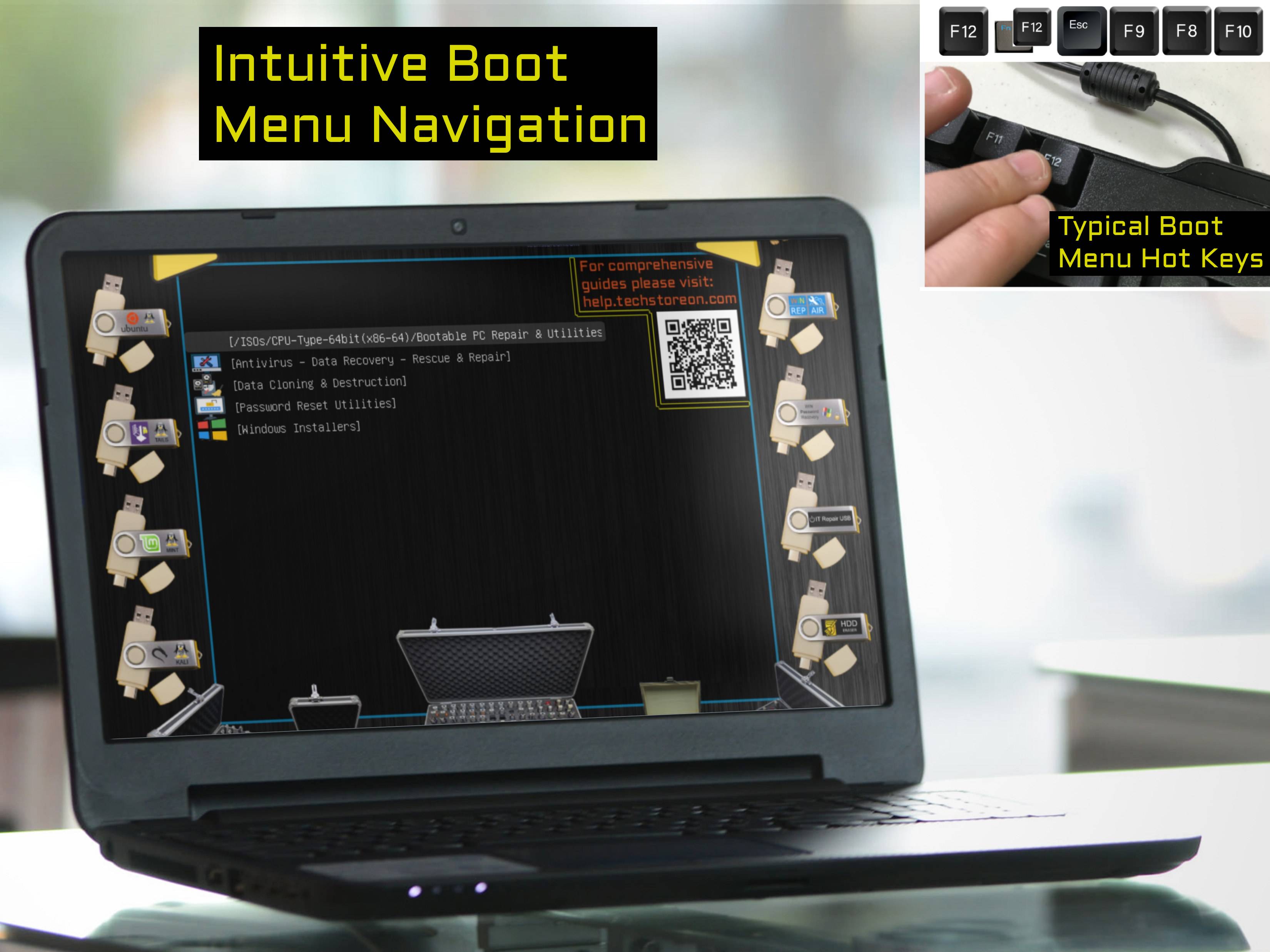 Computer IT Repair Bootable USB – Windows Antivirus, Data Recovery & Password Reset Toolkit