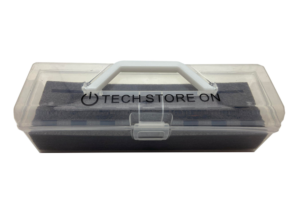 USB Drive Organizer Case (Plastic – 24 Slots with Handle) – Shockproof Antistatic Storage Box