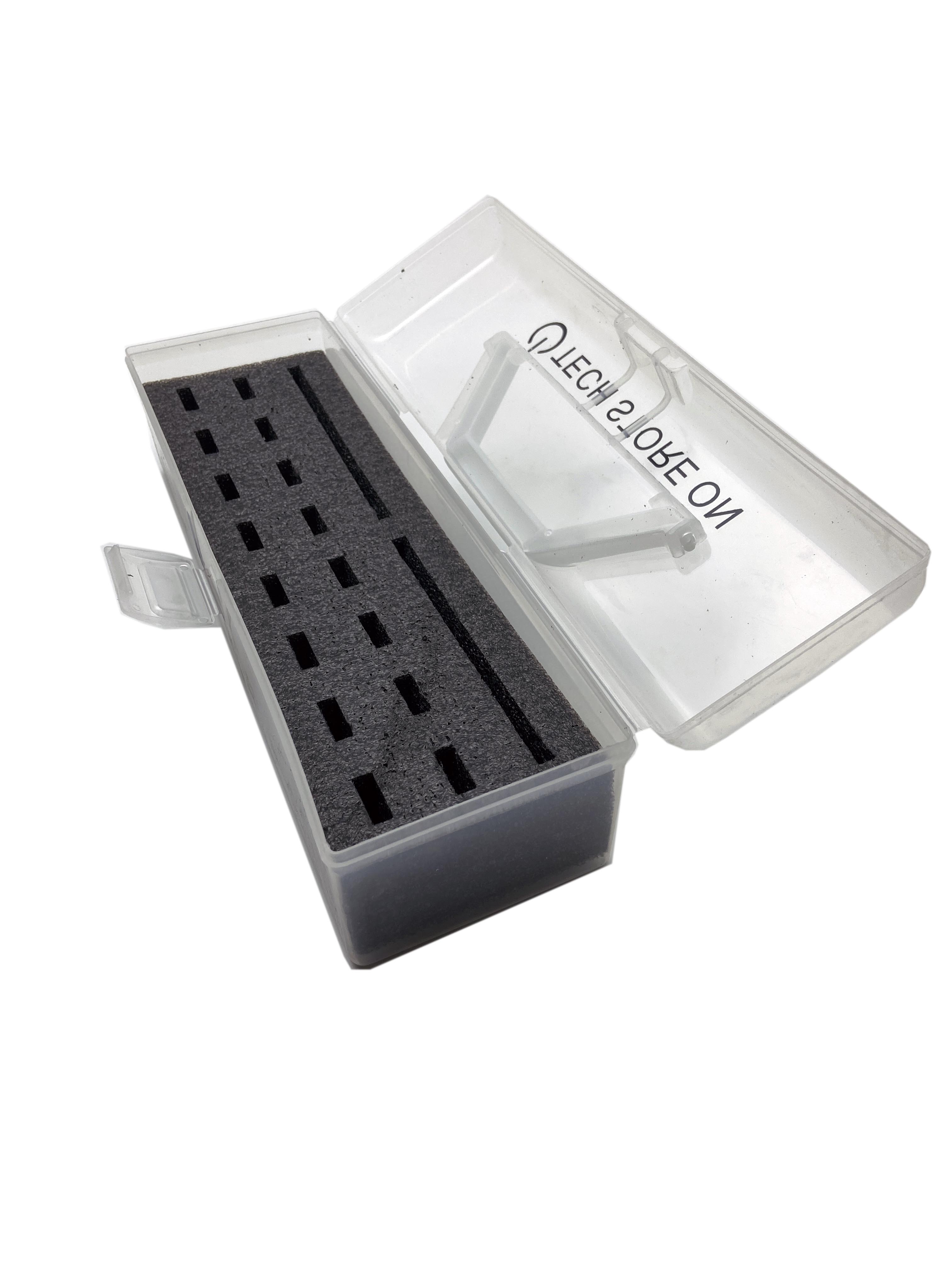 USB Drive Organizer Case (Plastic – 24 Slots with Handle) – Shockproof Antistatic Storage Box