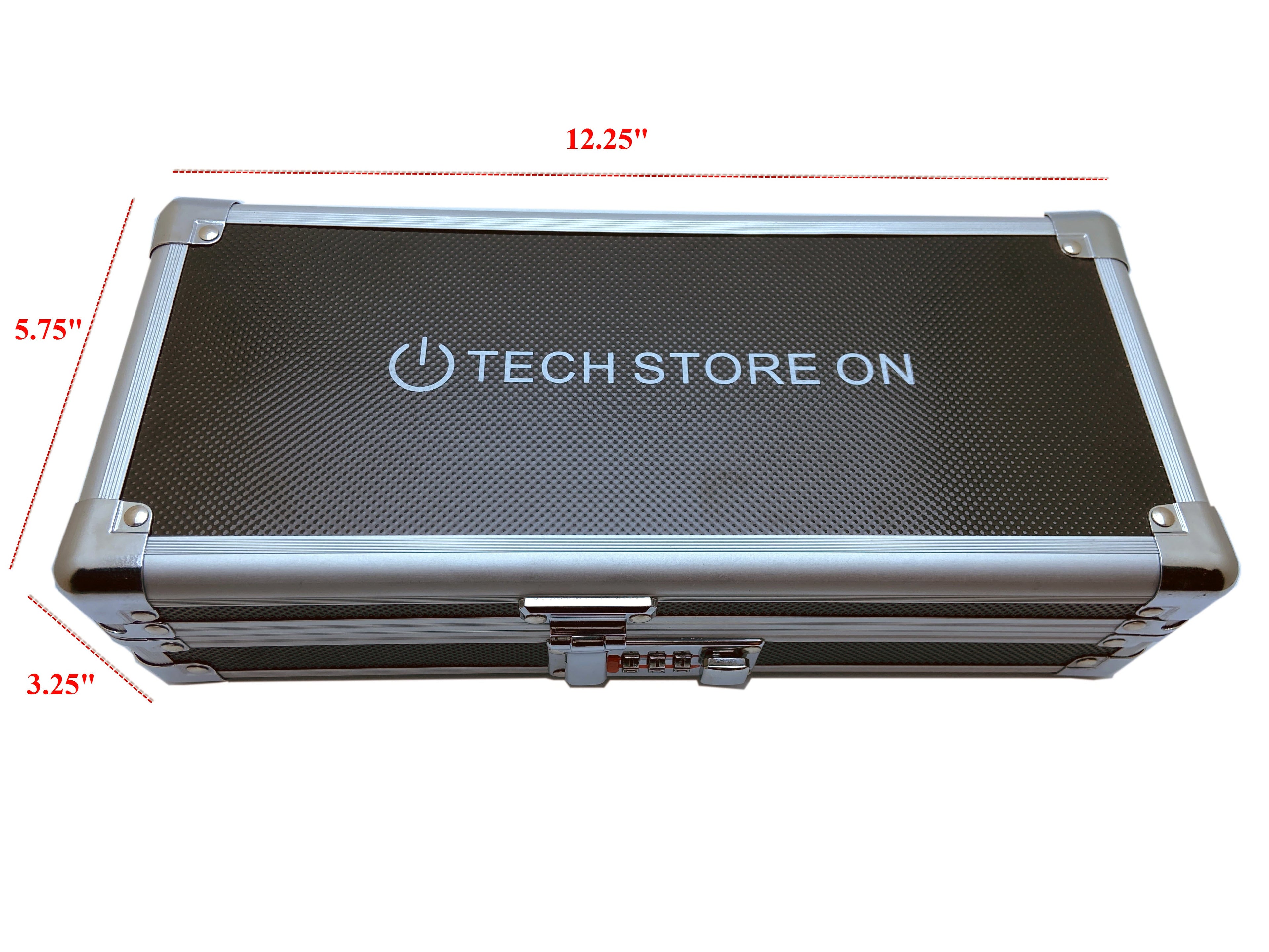 Aluminum USB Drive Organizer Case (24 + 2 Slots) – Shockproof Antistatic Storage Box with Lock