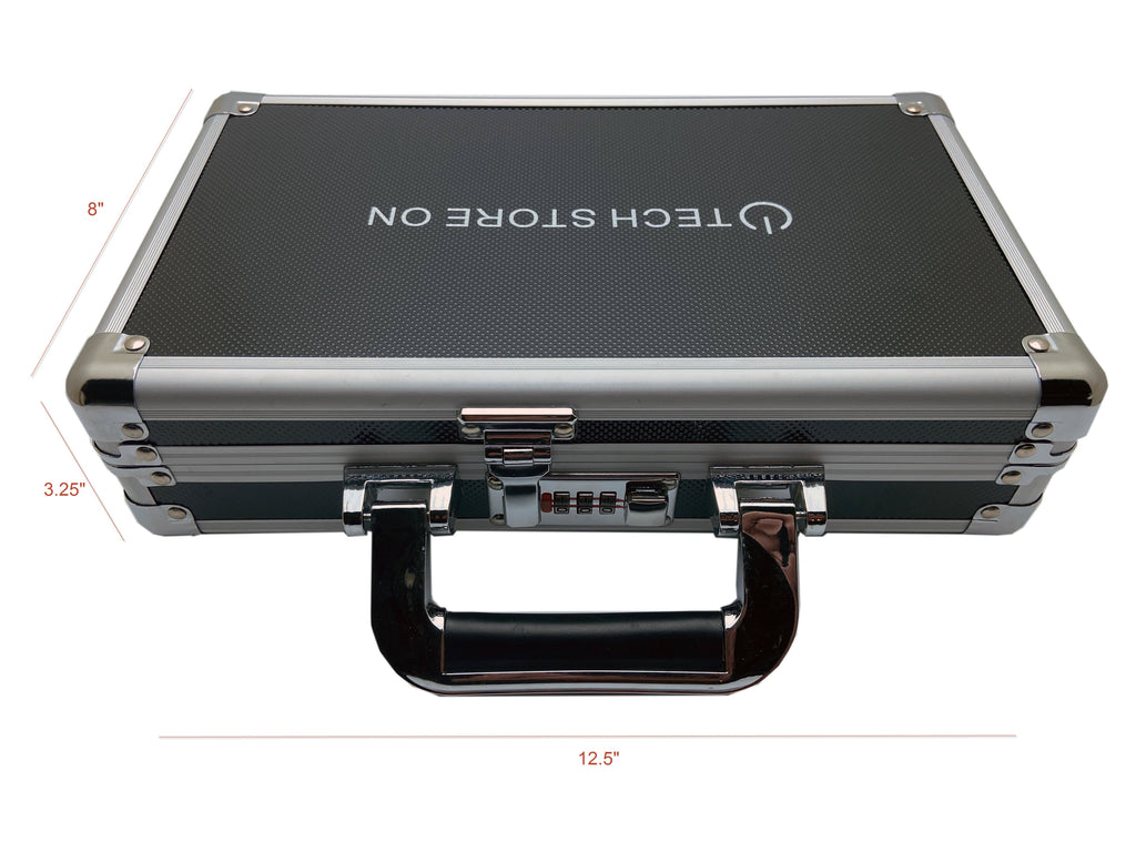 Aluminum USB Drive Organizer Case (48 Slots with Handle) – Shockproof Antistatic Storage Box