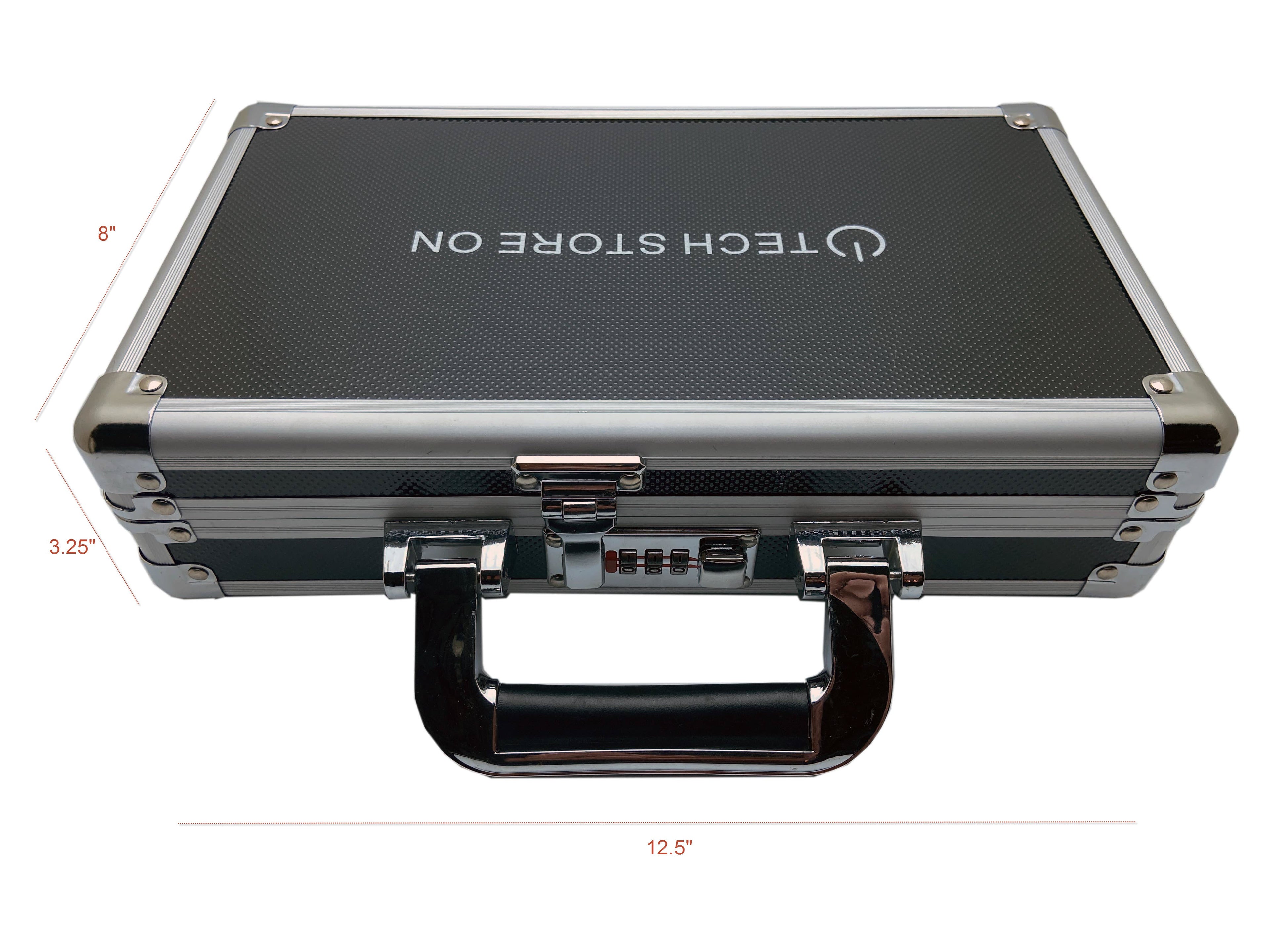 Aluminum USB Drive Organizer Case (48 Slots with Handle) – Shockproof Antistatic Storage Box