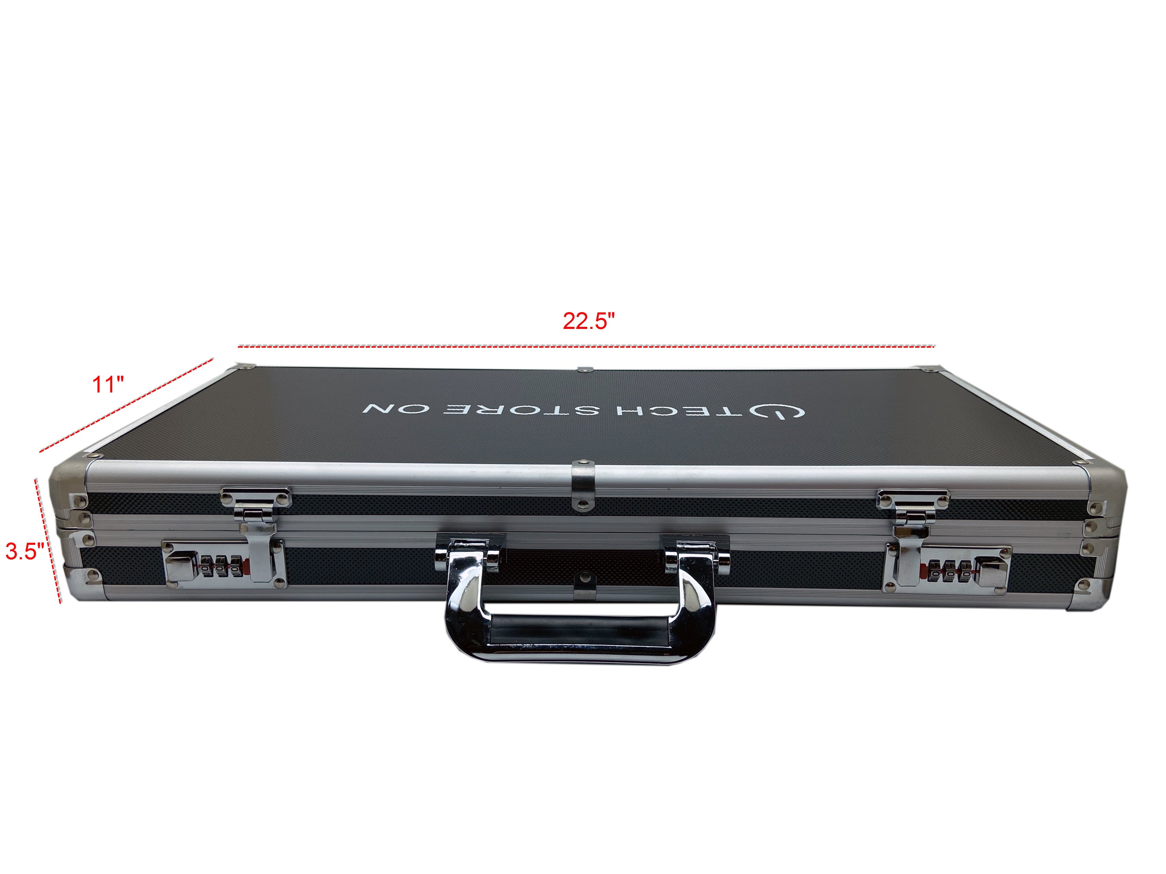 Aluminum USB Drive Organizer Case (130 Slots with Handle) – Shockproof Antistatic Large Storage Box
