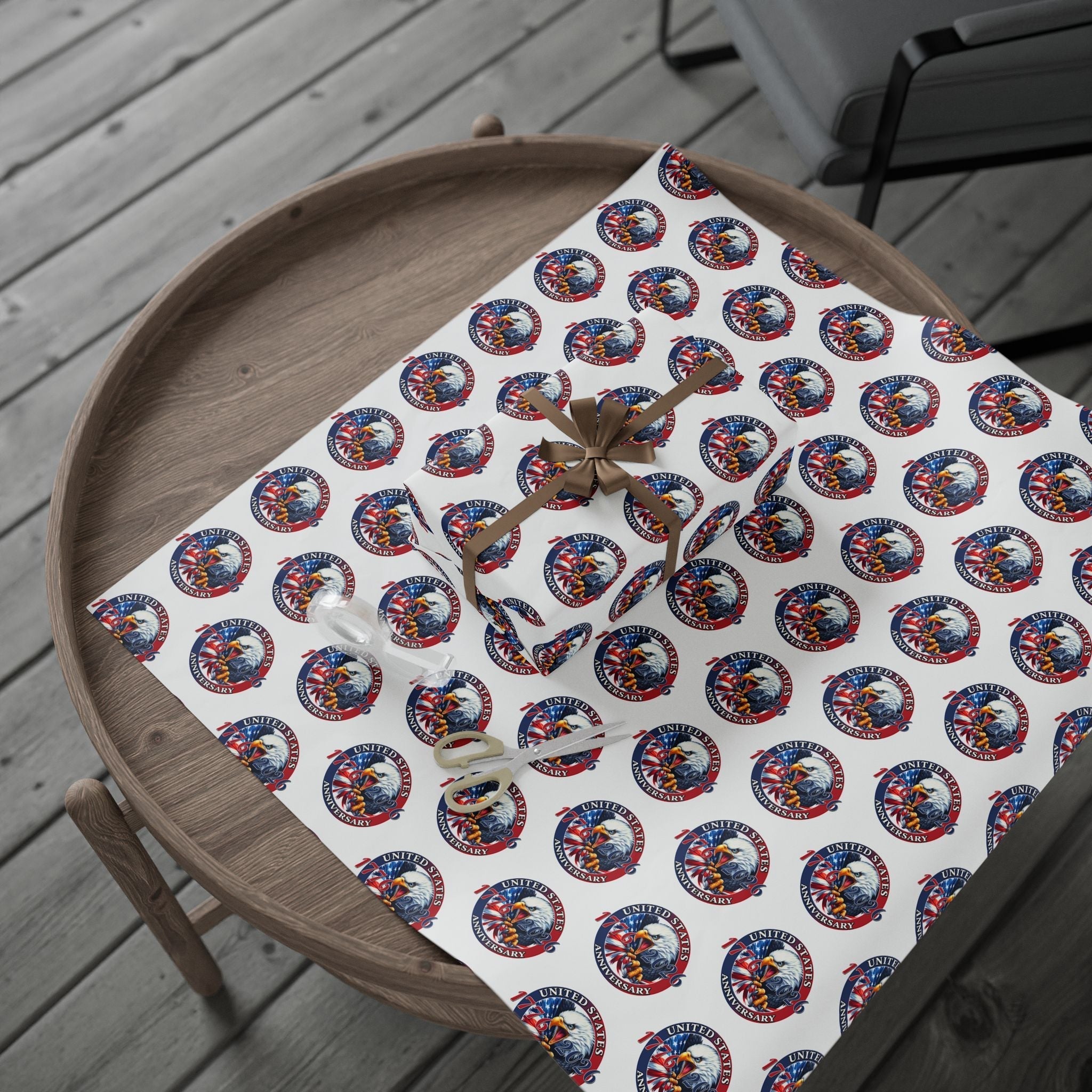 America 250th Anniversary Patriotic Custom Wrapping Paper Roll – 1776–2026 Edition