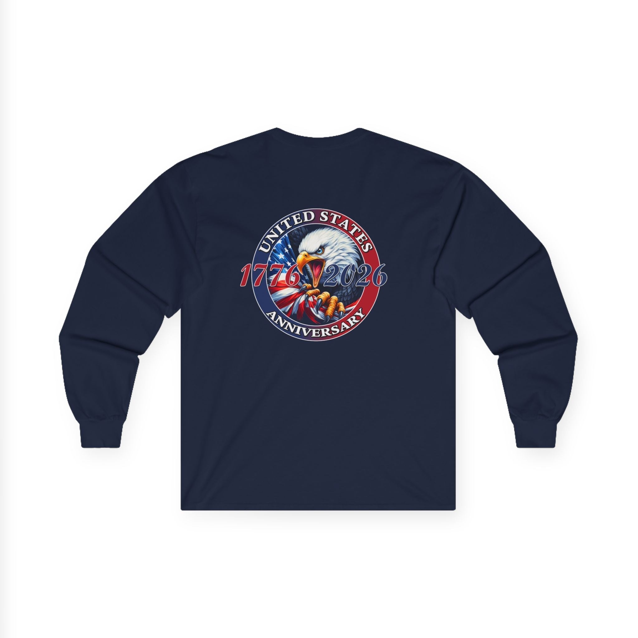America 250th Anniversary Patriotic Long Sleeve T-Shirt – 1776–2026 Edition