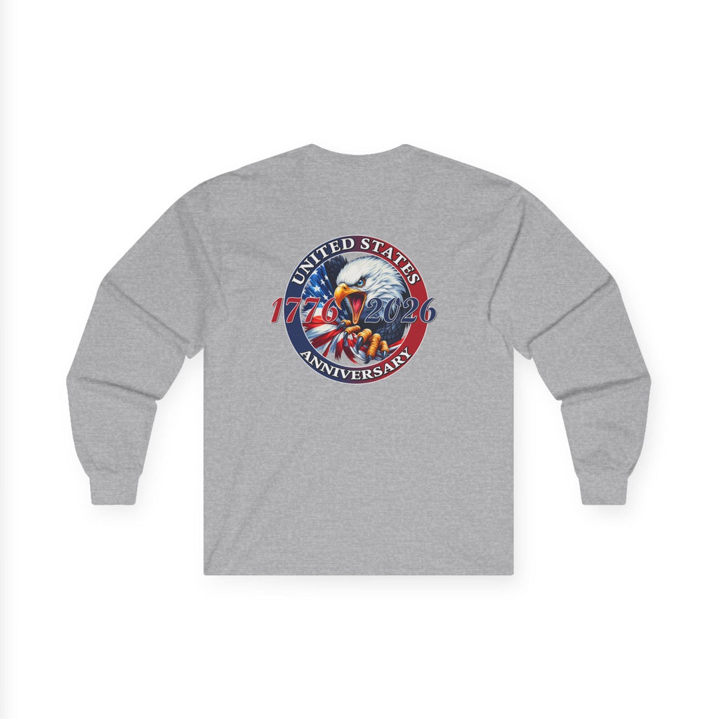 America 250th Anniversary Patriotic Long Sleeve T-Shirt – 1776–2026 Edition