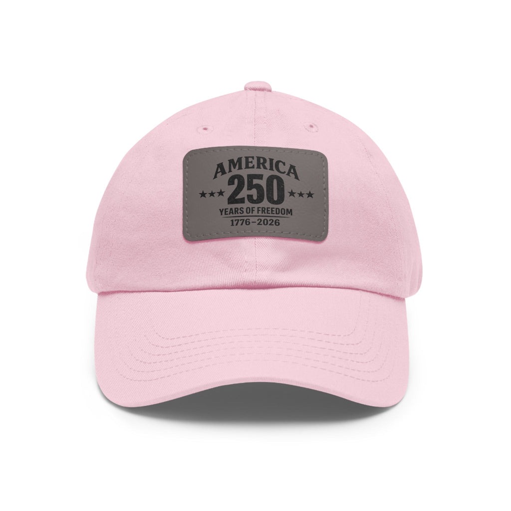 America's 250th Leather Patch Hat — 1776–2026 Patriotic Edition