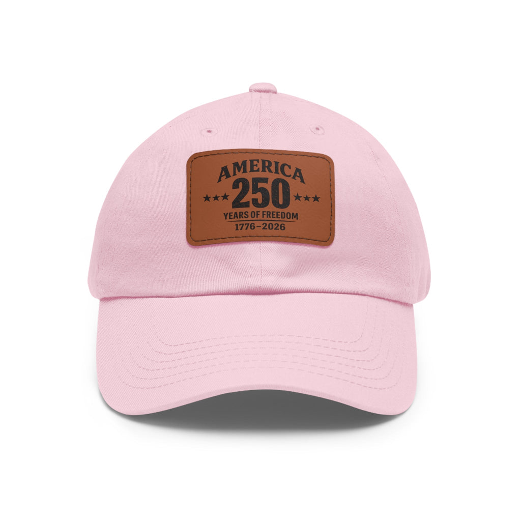 America's 250th Leather Patch Hat — 1776–2026 Patriotic Edition