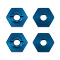 Team Associated Factory Team Blue Aluminum Wheel Hexes for Reflex 14