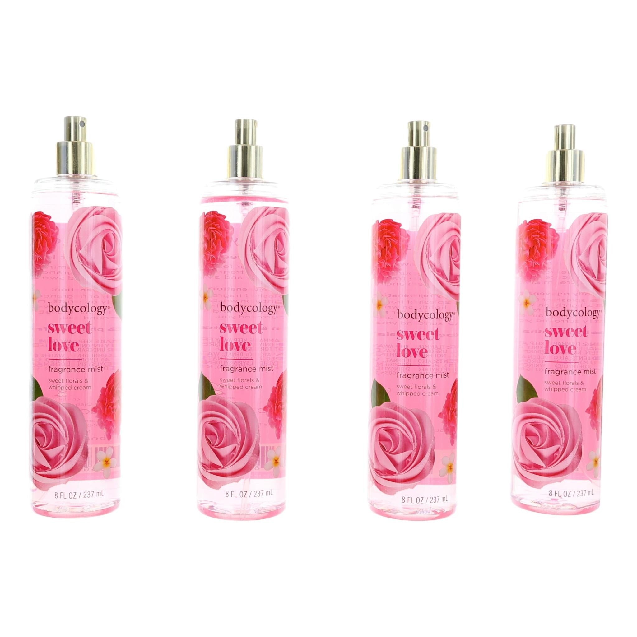 Sweet Love, 4 Pack 8 oz Fragrance Mist for Women