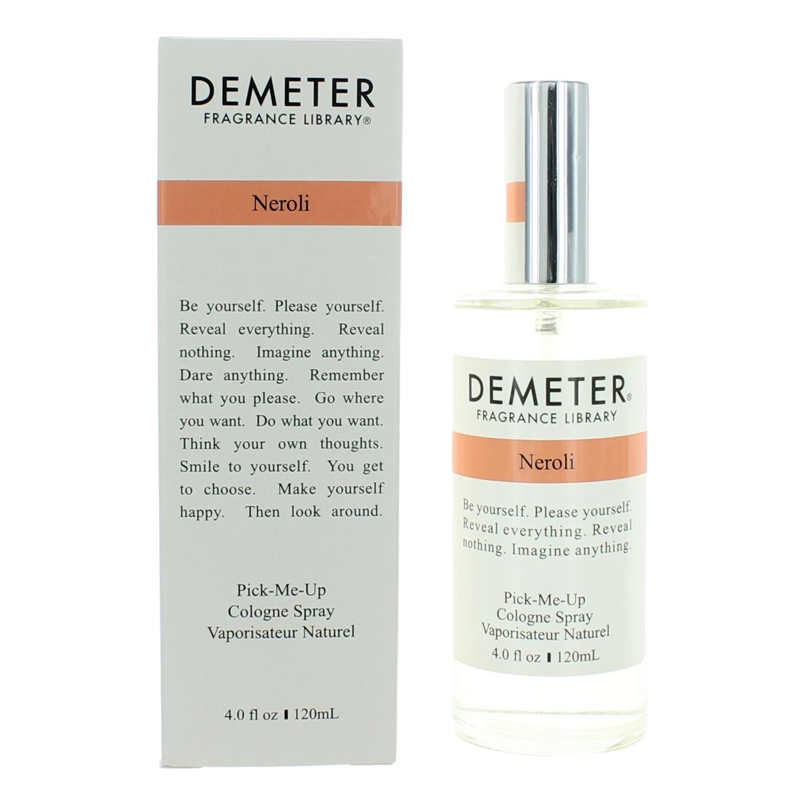 Neroli, 4 oz Pick-Me-Up Cologne Spray for Unisex