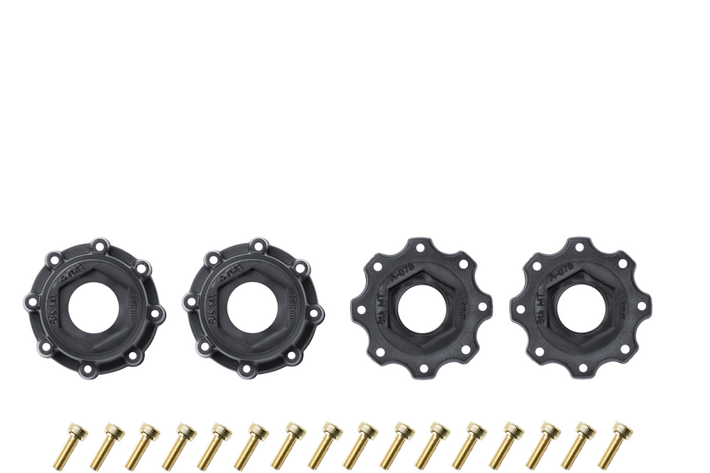 Louise R/C MT-Rocket Sport 1/8 3.8" Monster Truck MFT Belted Road Tires, 17mm Hex (0" & 1/2" Offset)
