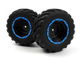 BlackZon Smyter MT Assembled Wheels & Tires (Black/Blue) - OEM Replacement - 540182