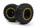 BlackZon Smyter MT Assembled Wheels & Tires (Yellow, 2-Pack) - OEM Replacement - 540265
