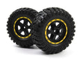 BlackZon Smyter Desert Assembled Wheels & Tires (Yellow, 2-Pack) - OEM Replacement - 540266