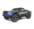 BlackZon Vyper SC 1/14 Scale 4WD Brushed Electric Short Course Truck RTR (Blue/Green) - 540274
