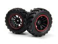 BlackZon Spryte Assembled Wheels & Tires (Black/Red) - OEM Replacement - 540326