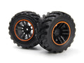 BlackZon Spryte Pre-Mounted Wheels and Tires (Black/Orange) - OEM Replacement - 540327