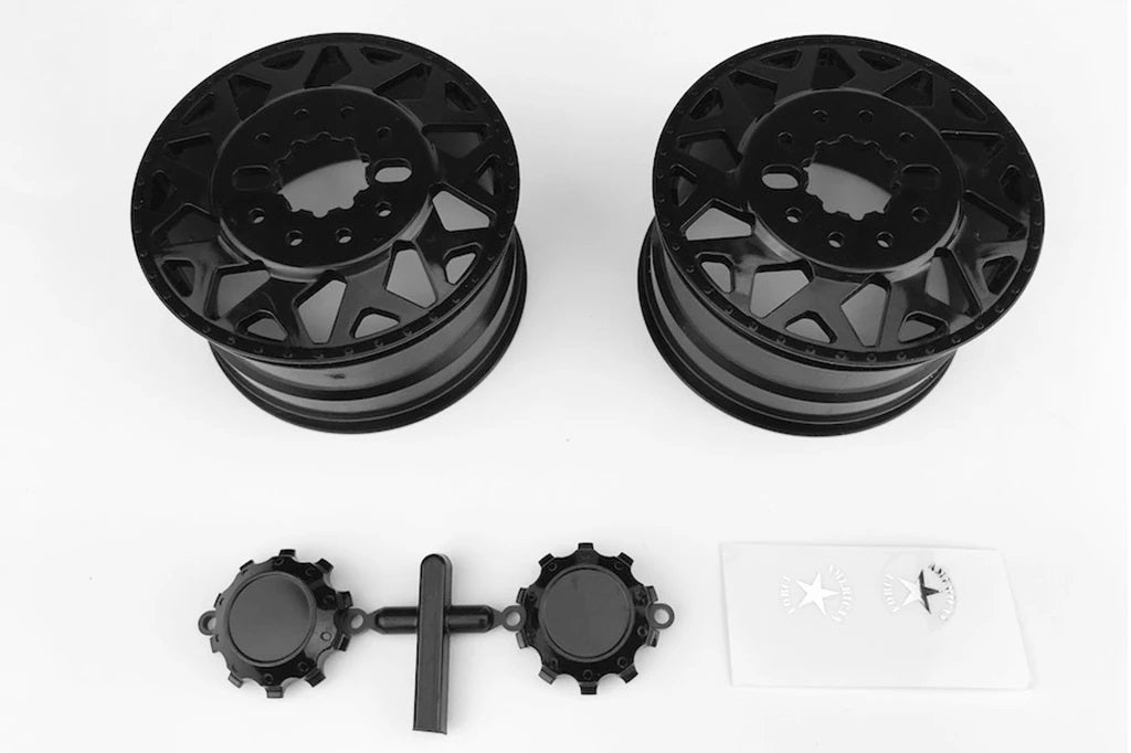 CEN Racing American Force H01 Contra Wheels - Black with Black Cap - DL-Series Ford F-450 SD 1/10 Scale OEM Part CD603