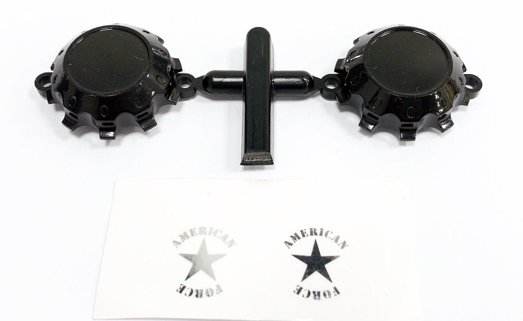 CEN Racing American Force H01 Contra Wheel Cap with Decal - Black - 1/10 Scale OEM Part CD630