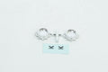 CEN Racing Chrome Wheel Caps with Decals for KG1 Forged KD014 Trident (2pc) - 1/10 Scale Upgrade Part CD0634