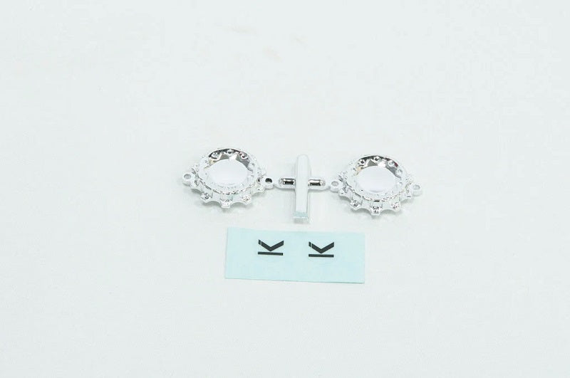 CEN Racing Chrome Wheel Caps with Decals for KG1 Forged KD014 Trident (2pc) - 1/10 Scale Upgrade Part CD0634