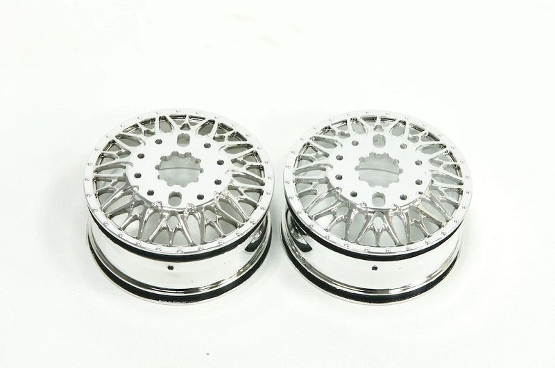 CEN Racing KG1 Forged KD014 Trident-D Rear Wheels (2pc) - 31mm Width Chrome - Ford F-450 1/10 Scale Upgrade Part CD0640