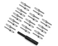 CEN Racing Bullet Wheel Lugs - Silver Chrome M2 Studs with Tool (24pc) - Ford F-250 KG1 OEM Part CKD0619