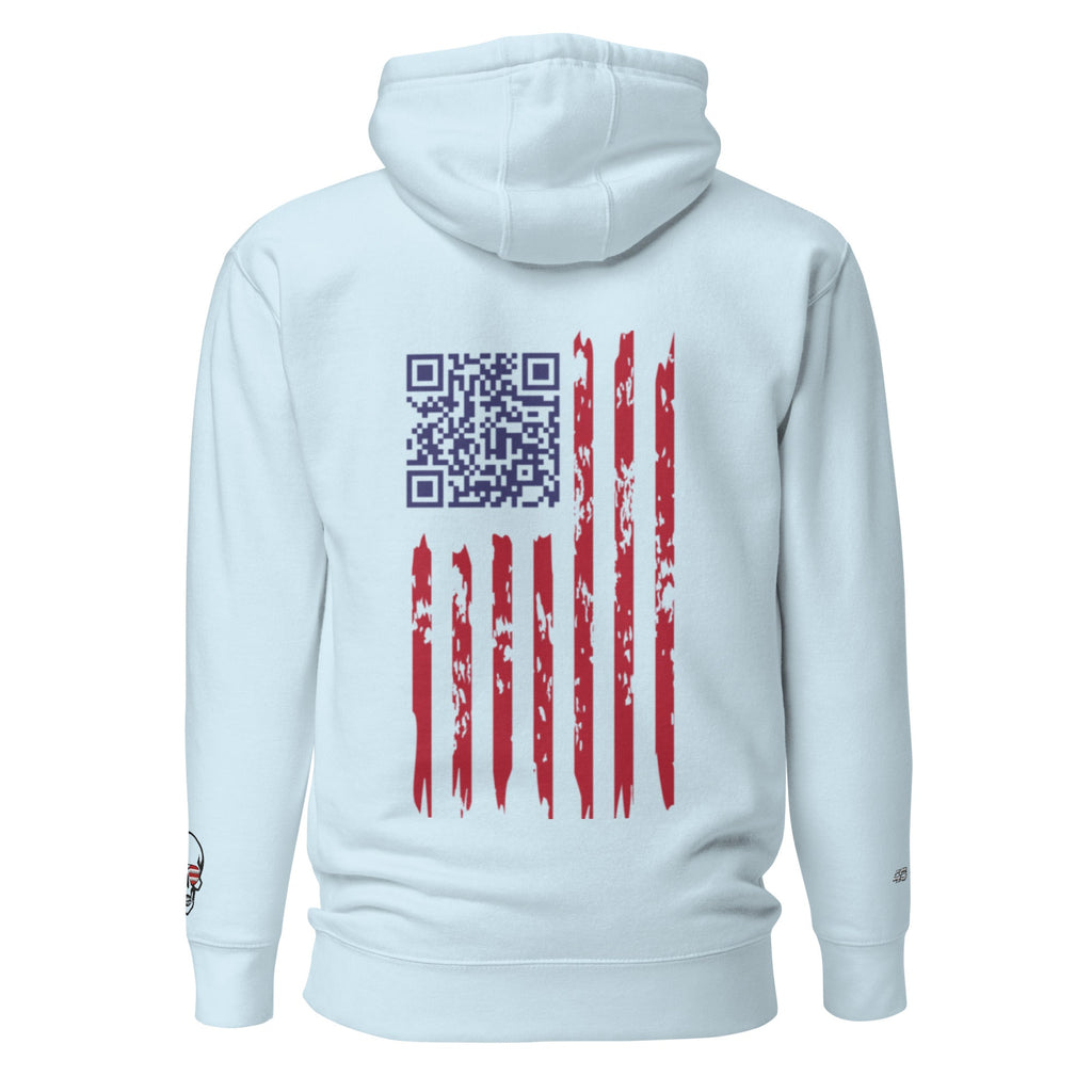 We the People Embroidered + easter-egg QR Code - Trump Dance - Unisex comfy Hoodie