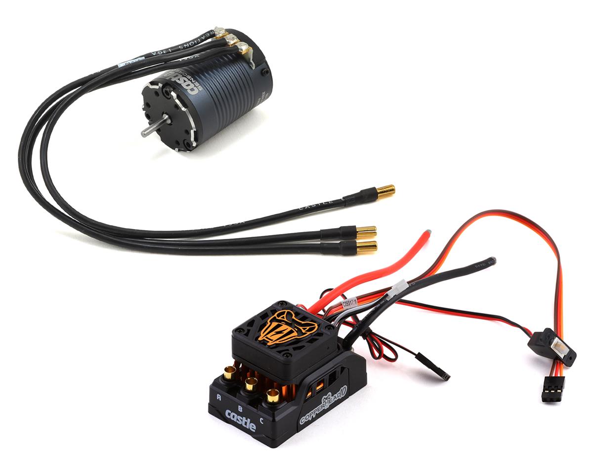 Castle Creations Copperhead 10 Waterproof ESC + SLATE-3800kV Sensored Brushless Motor Combo for 1/10 Crawler