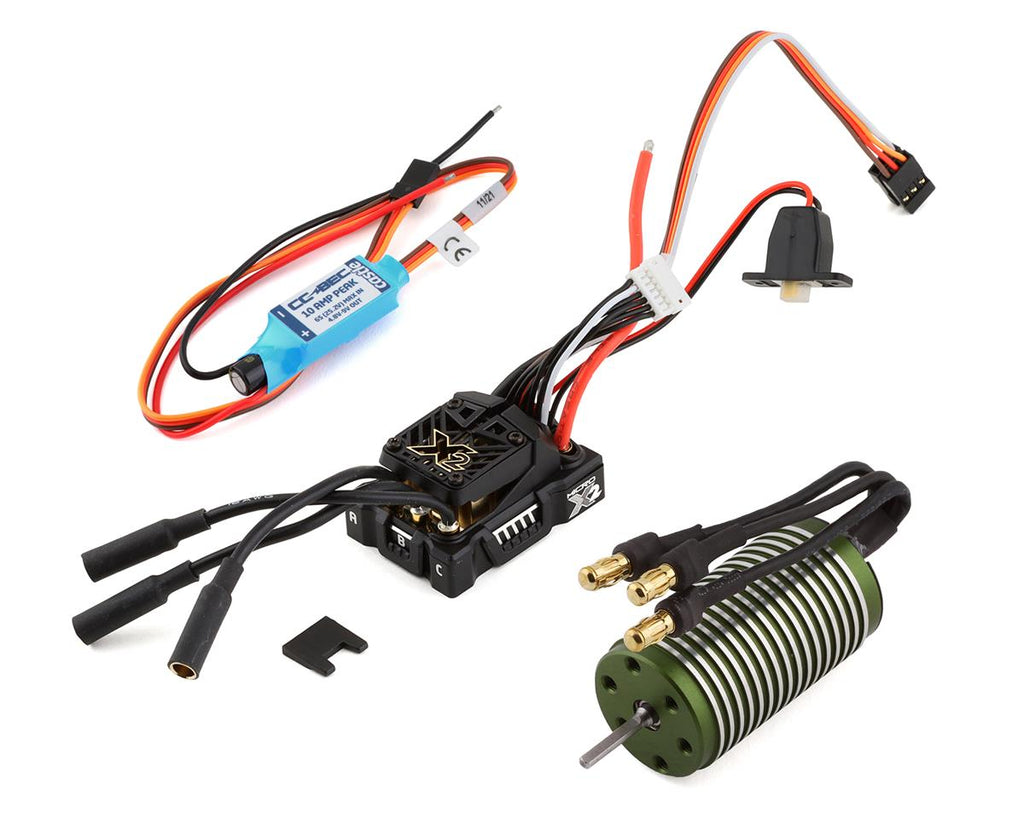Castle Creations Mamba Micro X2 16.8V Waterproof Sensored ESC + 0808-4100kV Brushless Motor Combo for 1/18 Scale