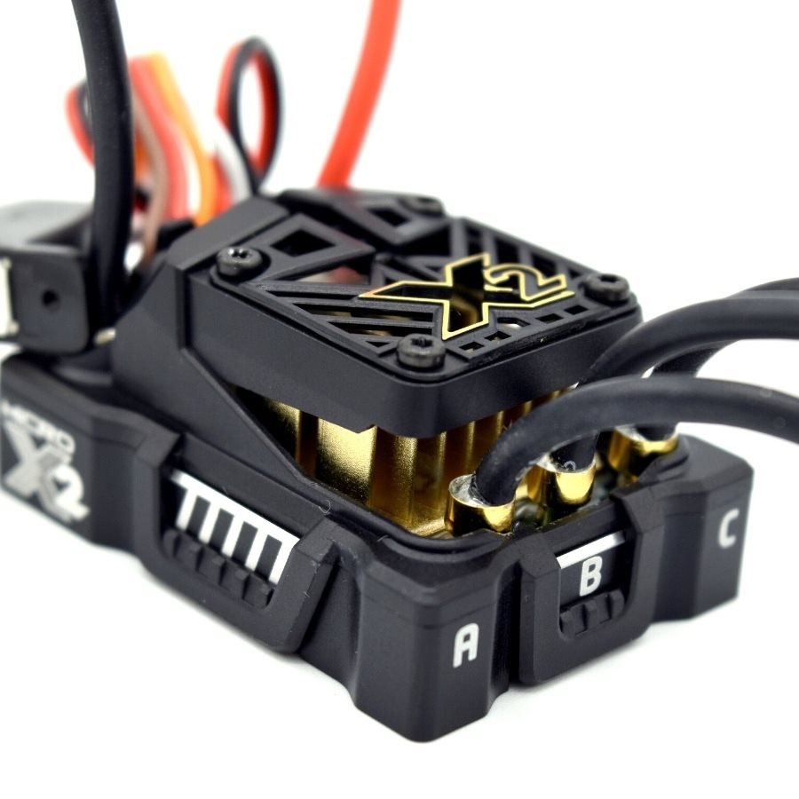 Castle Creations Mamba Micro X2 16.8V Waterproof Sensored ESC + 0808-8200kV Brushless Motor Combo for 1/18 Scale