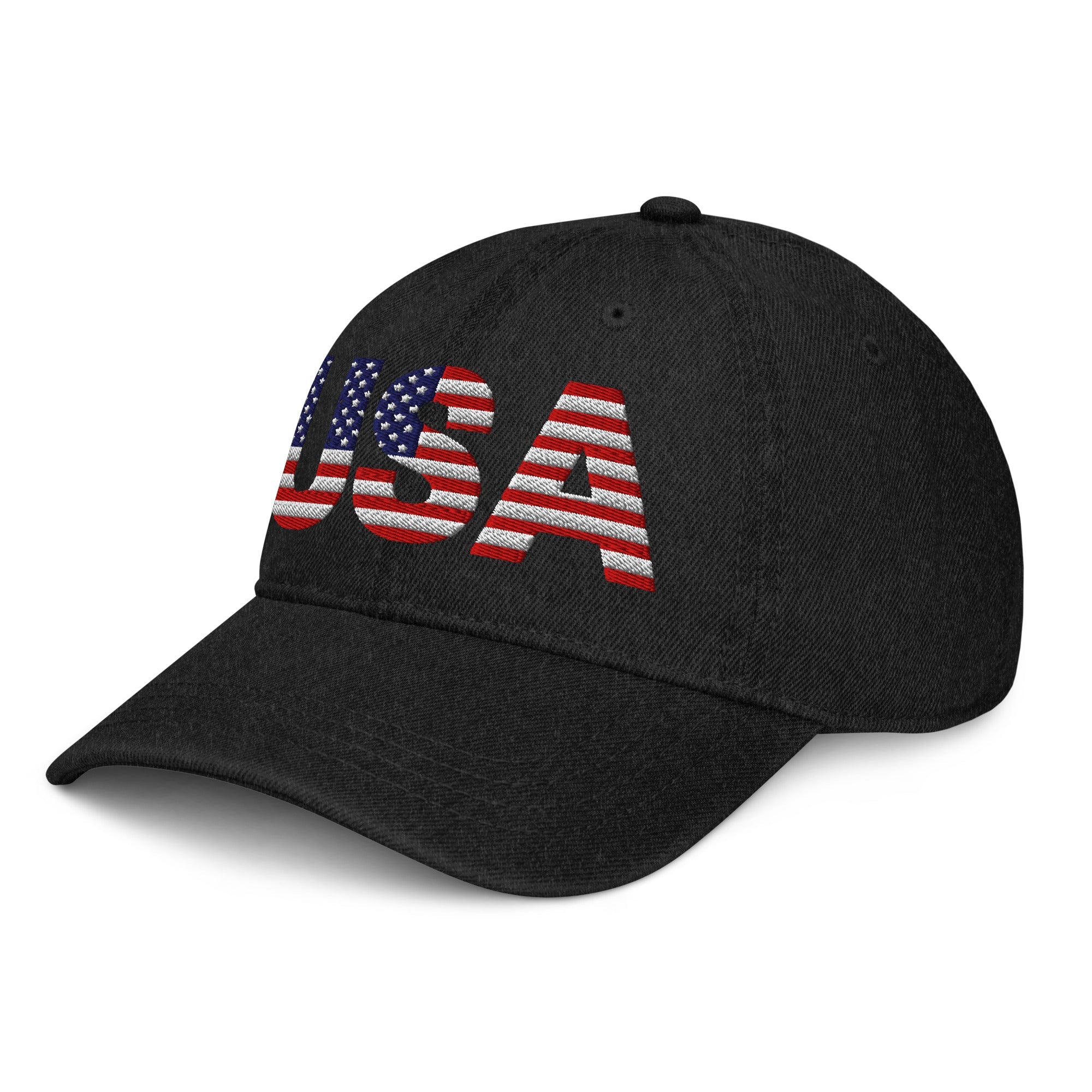 USA Patriotic - Denim Hat - 1 sided embroidery