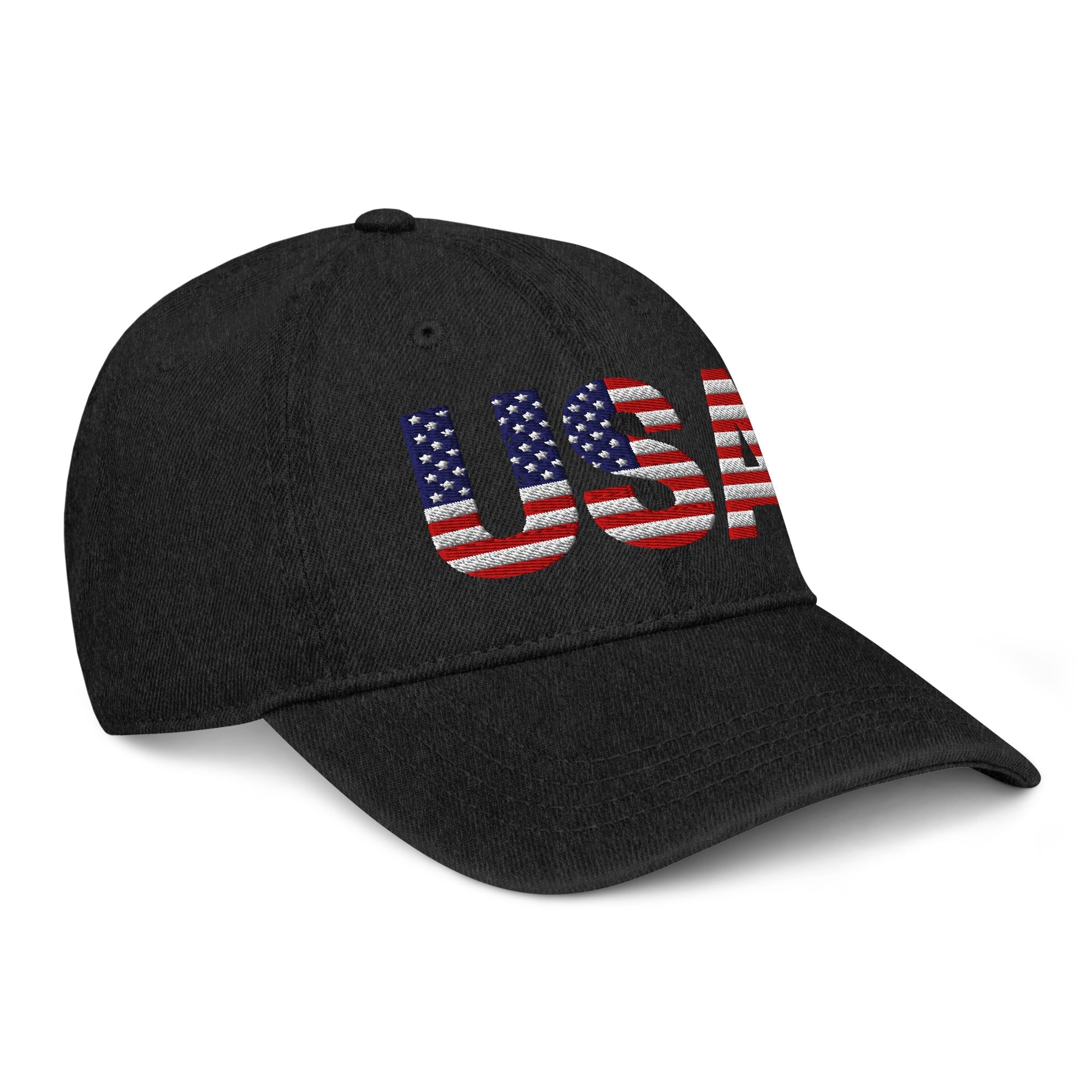 USA Patriotic - Denim Hat - 1 sided embroidery