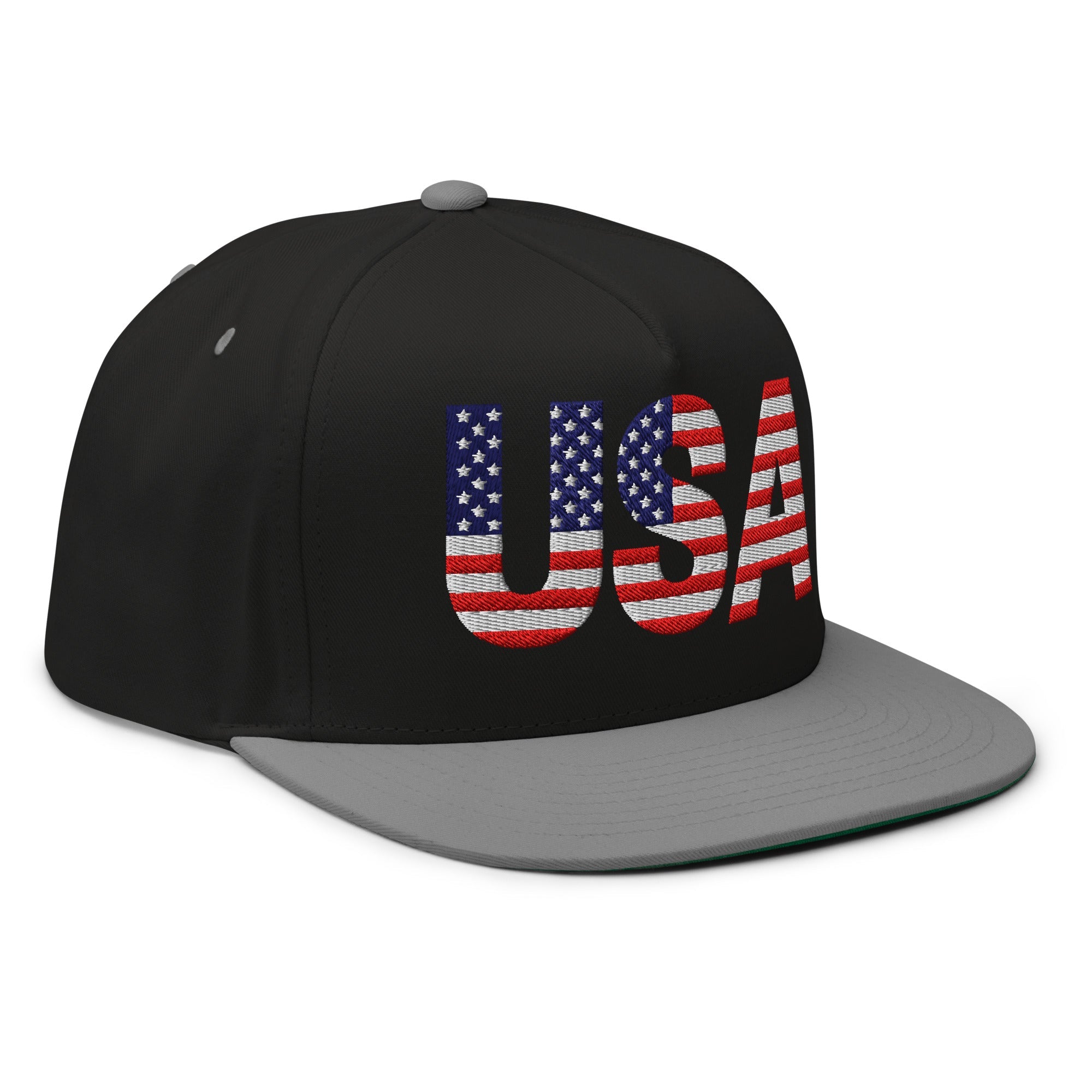 USA - Flat Bill Cap - 1 sided embroidery